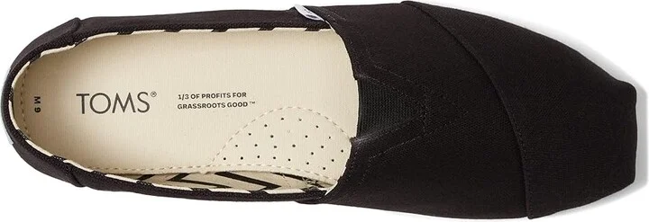 TOMS Classic Alpargata Men's Flat Shoes Black 1 : 10 D - Medium, Canvas - Image 2