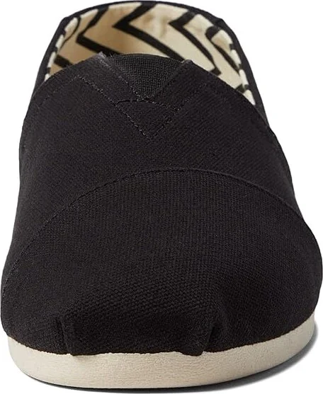 TOMS Classic Alpargata Men's Flat Shoes Black 1 : 10 D - Medium, Canvas - Image 5