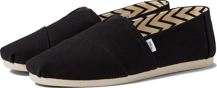 TOMS Classic Alpargata Men's Flat Shoes Black 1 : 10 D - Medium, Canvas
