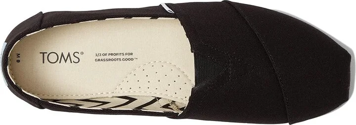 TOMS Classic Alpargata Men's Flat Shoes Black/Black : 10 D - Medium, Canvas - Image 2