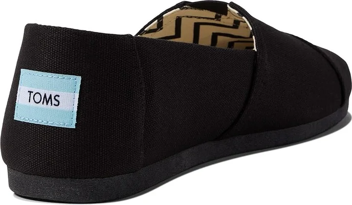 TOMS Classic Alpargata Men's Flat Shoes Black/Black : 10 D - Medium, Canvas - Image 4