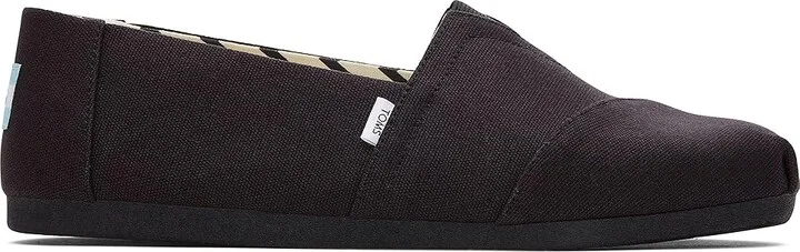 TOMS Classic Alpargata Men's Flat Shoes Black/Black : 10 D - Medium, Canvas - Image 7