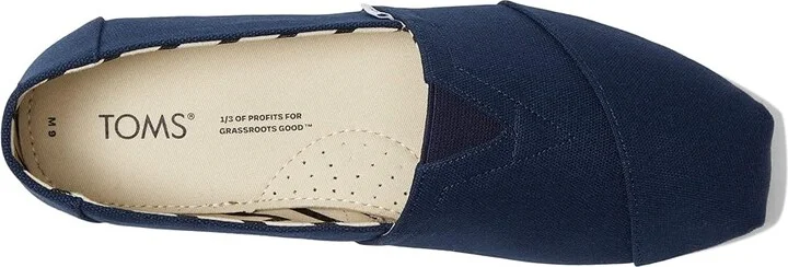 TOMS Classic Alpargata Men's Flat Shoes Navy : 10 D - Medium, Canvas - Image 2
