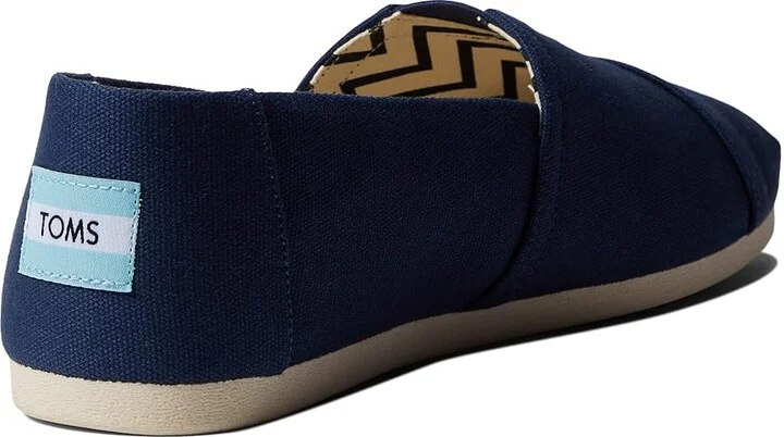 TOMS Classic Alpargata Men's Flat Shoes Navy : 10 D - Medium, Canvas - Image 4