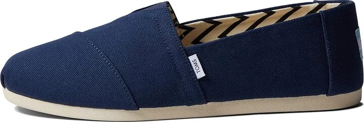TOMS Classic Alpargata Men's Flat Shoes Navy : 10 D - Medium, Canvas - Image 6