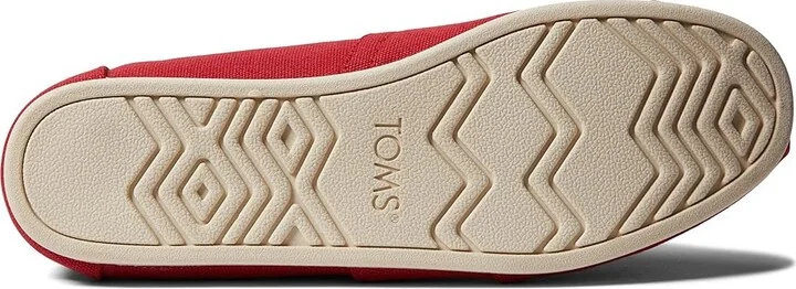 TOMS Classic Alpargata Men's Flat Shoes Red 1 : 10 D - Medium, Canvas - Image 3