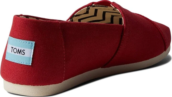 TOMS Classic Alpargata Men's Flat Shoes Red 1 : 10 D - Medium, Canvas - Image 4