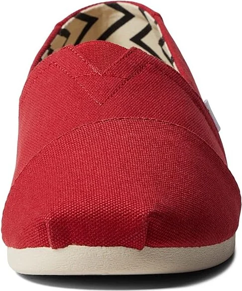 TOMS Classic Alpargata Men's Flat Shoes Red 1 : 10 D - Medium, Canvas - Image 5