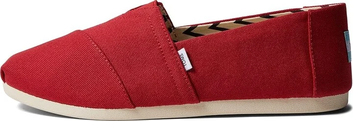TOMS Classic Alpargata Men's Flat Shoes Red 1 : 10 D - Medium, Canvas - Image 6
