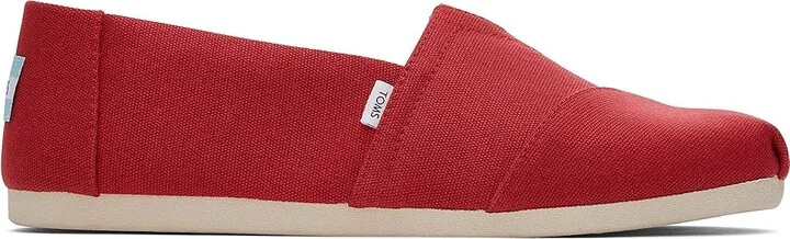 TOMS Classic Alpargata Men's Flat Shoes Red 1 : 10 D - Medium, Canvas - Image 7