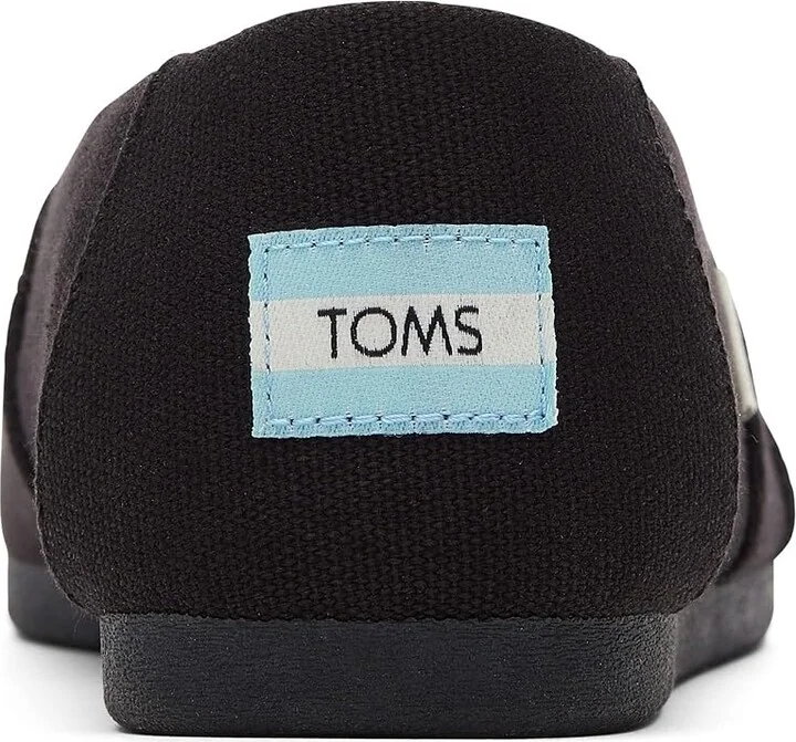 TOMS Classic Alpargata - Wide Women's Slip on Shoes Black/Black : 11 D - Wide, Canvas - Image 3