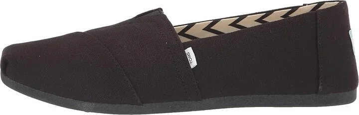 TOMS Classic Alpargata - Wide Women's Slip on Shoes Black/Black : 11 D - Wide, Canvas - Image 4