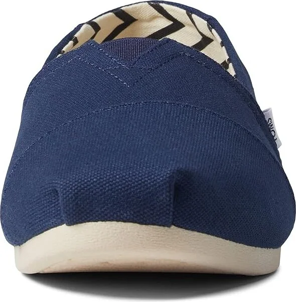 TOMS Classic Alpargata - Wide Women's Slip on Shoes Navy : 5 D - Wide, Canvas - Image 5