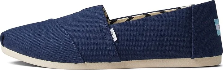 TOMS Classic Alpargata - Wide Women's Slip on Shoes Navy : 5 D - Wide, Canvas - Image 6
