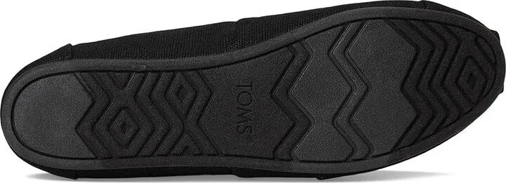 TOMS Classic Alpargata with Heritage Canvas Women's Slip on Shoes Black/Black : 6 D - Wide - Image 3