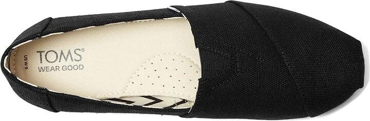 TOMS Classic Alpargata with Heritage Canvas Women's Slip on Shoes Black/White : 6.5 B - Medium, Canvas/Suede - Image 2