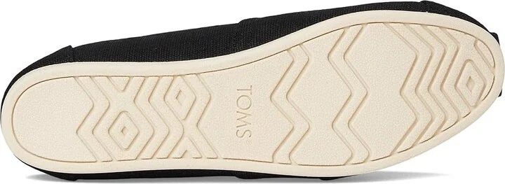 TOMS Classic Alpargata with Heritage Canvas Women's Slip on Shoes Black/White : 6.5 B - Medium, Canvas/Suede - Image 3