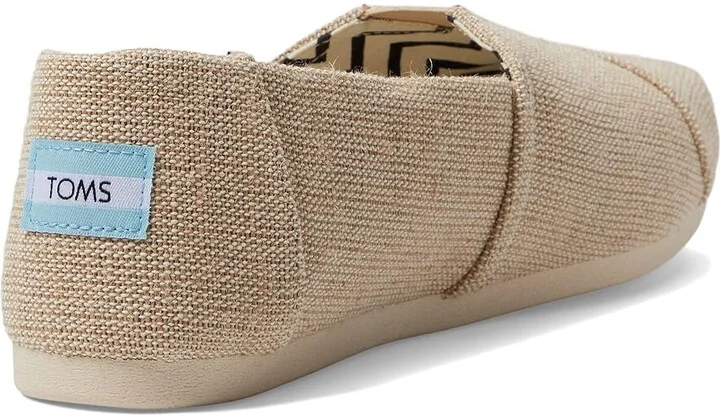 TOMS Classic Alpargata with Heritage Canvas Women's Slip on Shoes Natural Undyed : 5 D - Wide, Canvas/Suede - Image 4