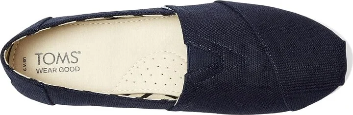 TOMS Classic Alpargata with Heritage Canvas Women's Slip on Shoes Navy 1 : 6.5 B - Medium, Canvas/Suede - Image 2