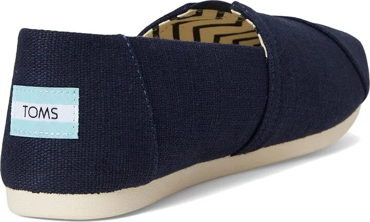 TOMS Classic Alpargata with Heritage Canvas Women's Slip on Shoes Navy 1 : 6.5 B - Medium, Canvas/Suede - Image 4