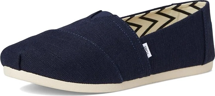 TOMS Classic Alpargata with Heritage Canvas Women's Slip on Shoes Navy 1 : 6.5 B - Medium, Canvas/Suede - Image 5