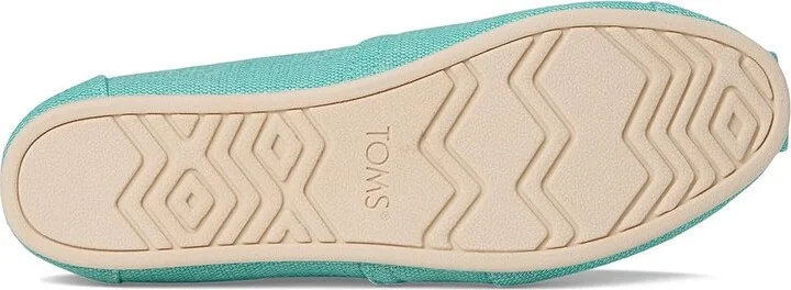 TOMS Classic Alpargata Women's Slip on Shoes Aqua : 9.5 B - Medium, Canvas/Suede/Textile - Image 3