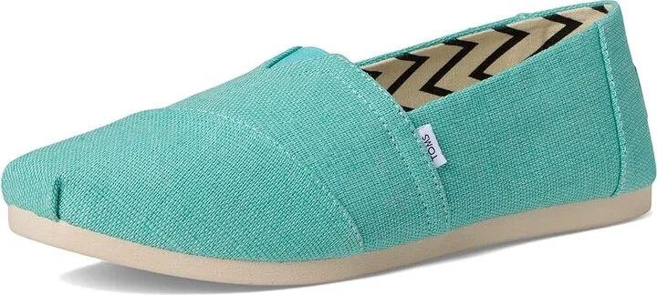 TOMS Classic Alpargata Women's Slip on Shoes Aqua : 9.5 B - Medium, Canvas/Suede/Textile - Image 5