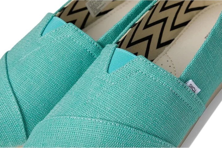 TOMS Classic Alpargata Women's Slip on Shoes Aqua : 9.5 B - Medium, Canvas/Suede/Textile - Image 7