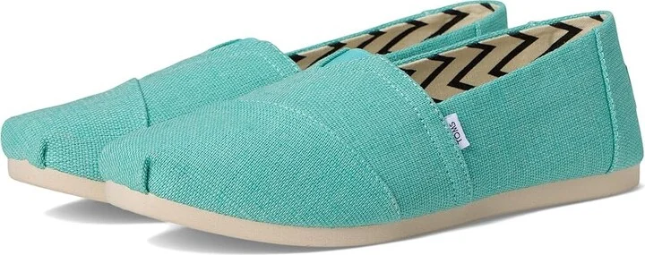 TOMS Classic Alpargata Women's Slip on Shoes Aqua : 9.5 B - Medium, Canvas/Suede/Textile