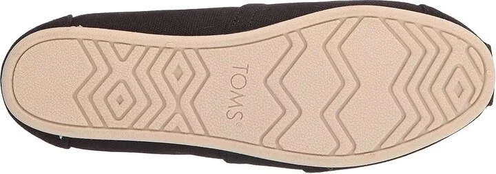TOMS Classic Alpargata Women's Slip on Shoes Black Cotton : 10 B - Medium, Canvas/Suede/Textile - Image 3