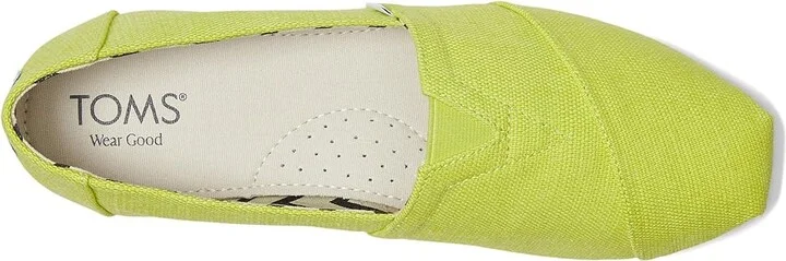 TOMS Classic Alpargata Women's Slip on Shoes Bright Lime : 7 B - Medium, Canvas/Suede/Textile - Image 2