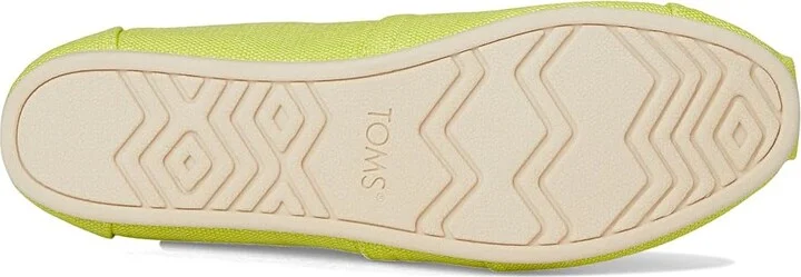 TOMS Classic Alpargata Women's Slip on Shoes Bright Lime : 7 B - Medium, Canvas/Suede/Textile - Image 3