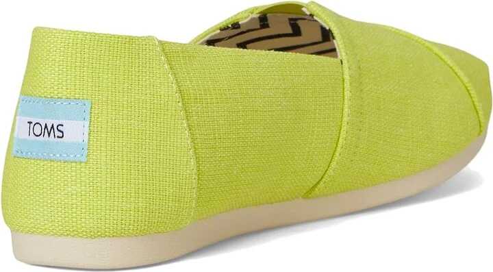 TOMS Classic Alpargata Women's Slip on Shoes Bright Lime : 7 B - Medium, Canvas/Suede/Textile - Image 4