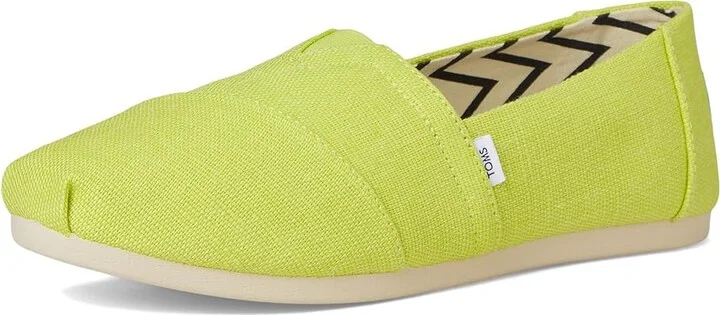 TOMS Classic Alpargata Women's Slip on Shoes Bright Lime : 7 B - Medium, Canvas/Suede/Textile - Image 5