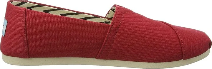 TOMS Classic Alpargata Women's Slip on Shoes Red : 10 B - Medium, Canvas/Suede/Textile - Image 4