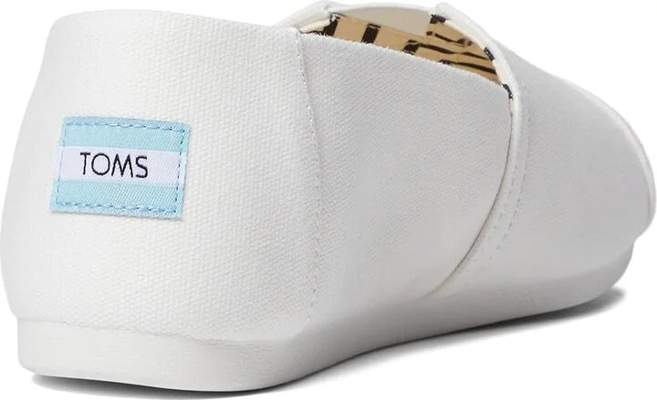 TOMS Classic Alpargata Women's Slip on Shoes White : 12 B - Medium, Canvas/Suede/Textile - Image 4