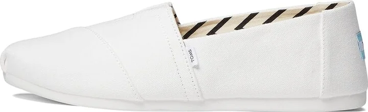 TOMS Classic Alpargata Women's Slip on Shoes White : 12 B - Medium, Canvas/Suede/Textile - Image 6