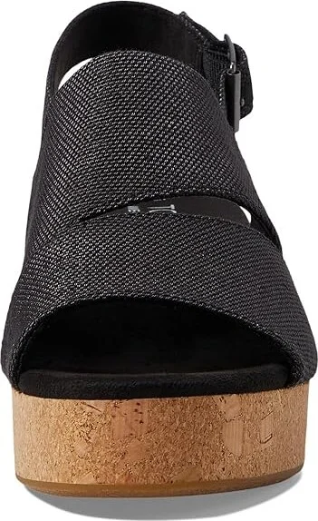 TOMS Claudine Women's Shoes Black Woven : 10 B - Medium, Synthetic - Image 2