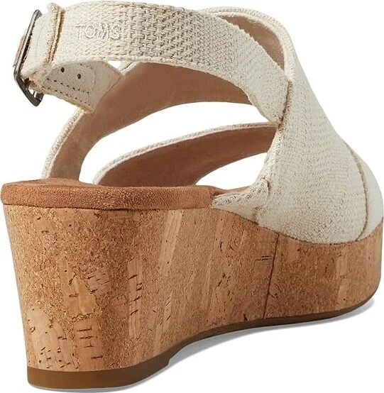 TOMS Claudine Women's Shoes Natural Metallic Linen : 10 B - Medium, Synthetic - Image 4