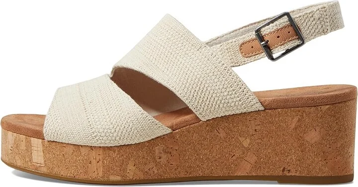 TOMS Claudine Women's Shoes Natural Metallic Linen : 10 B - Medium, Synthetic - Image 5