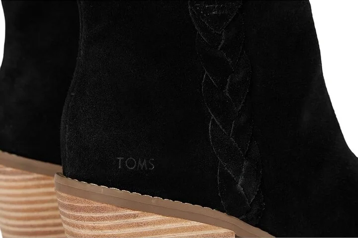 TOMS Constance Women's Shoes Black Suede : 8 B - Medium - Image 7