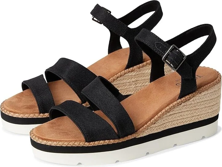 TOMS Darya Women's Sandals Black : 10 B - Medium