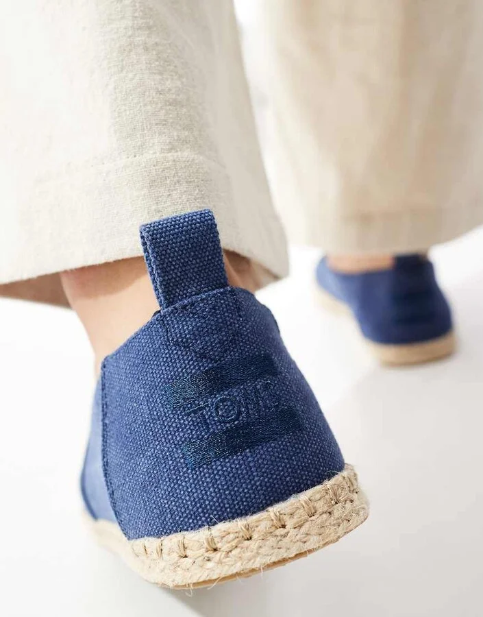 Toms deconstructed alpargata rope espadrilles in navy - Image 3