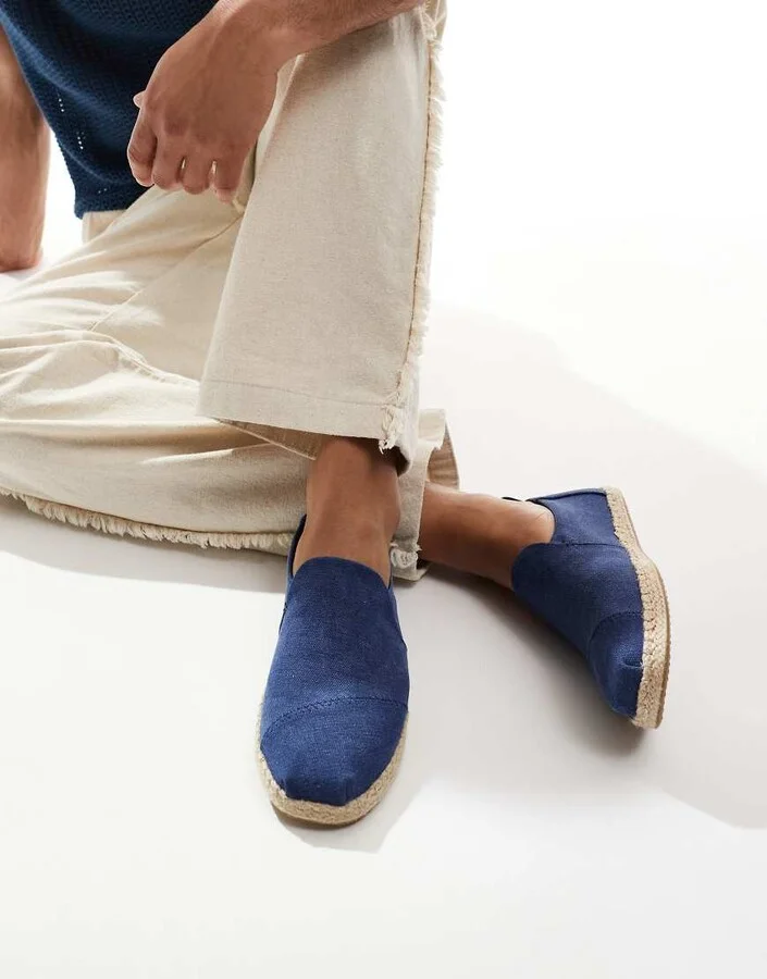 Toms deconstructed alpargata rope espadrilles in navy