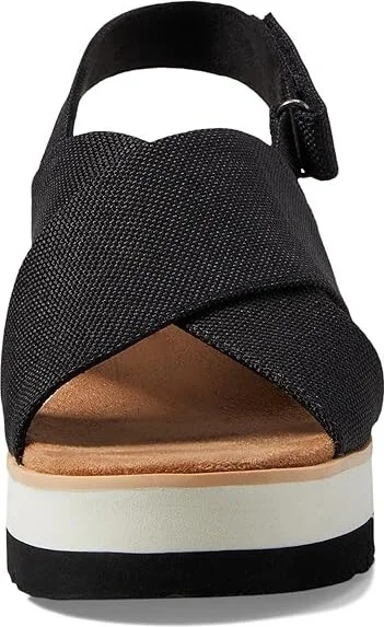 TOMS Diana Crossover Women's Sandals Black : 10 B - Medium, Textile - Image 2