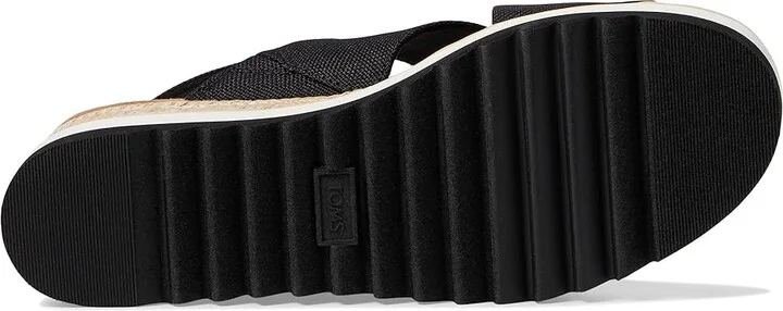 TOMS Diana Crossover Women's Sandals Black : 10 B - Medium, Textile - Image 3