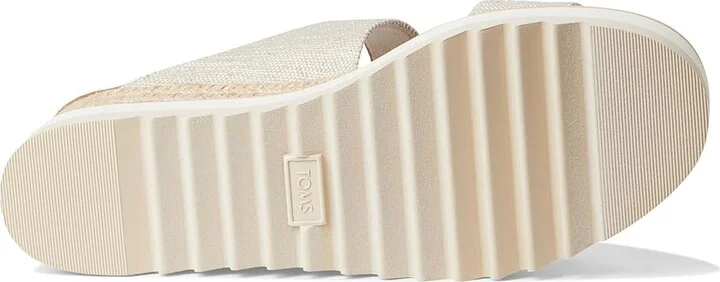 TOMS Diana Mule Bukle Women's Wedge Shoes Natural : 12 B - Medium, Canvas - Image 3
