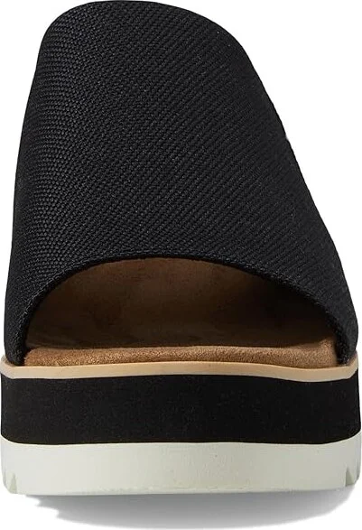TOMS Diana Mule WIDE Women's Shoes Black Wide Width Heavy Canvas : 10 B - Medium, Textile - Image 2