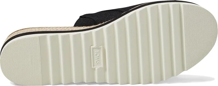 TOMS Diana Mule WIDE Women's Shoes Black Wide Width Heavy Canvas : 10 B - Medium, Textile - Image 3