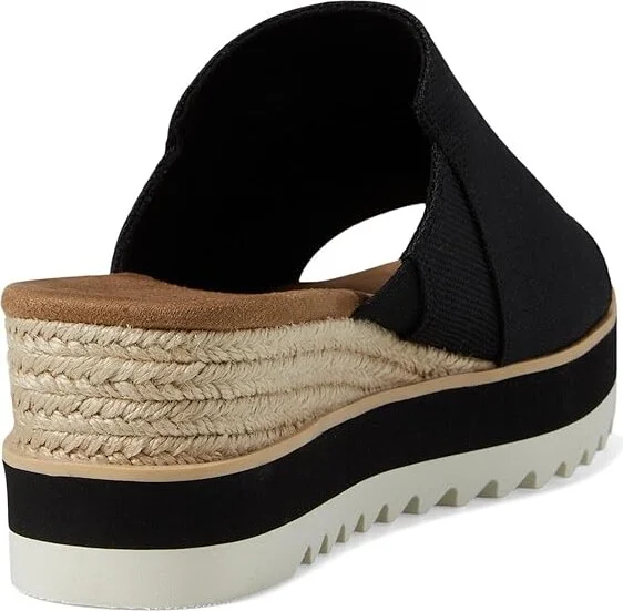TOMS Diana Mule WIDE Women's Shoes Black Wide Width Heavy Canvas : 10 B - Medium, Textile - Image 4